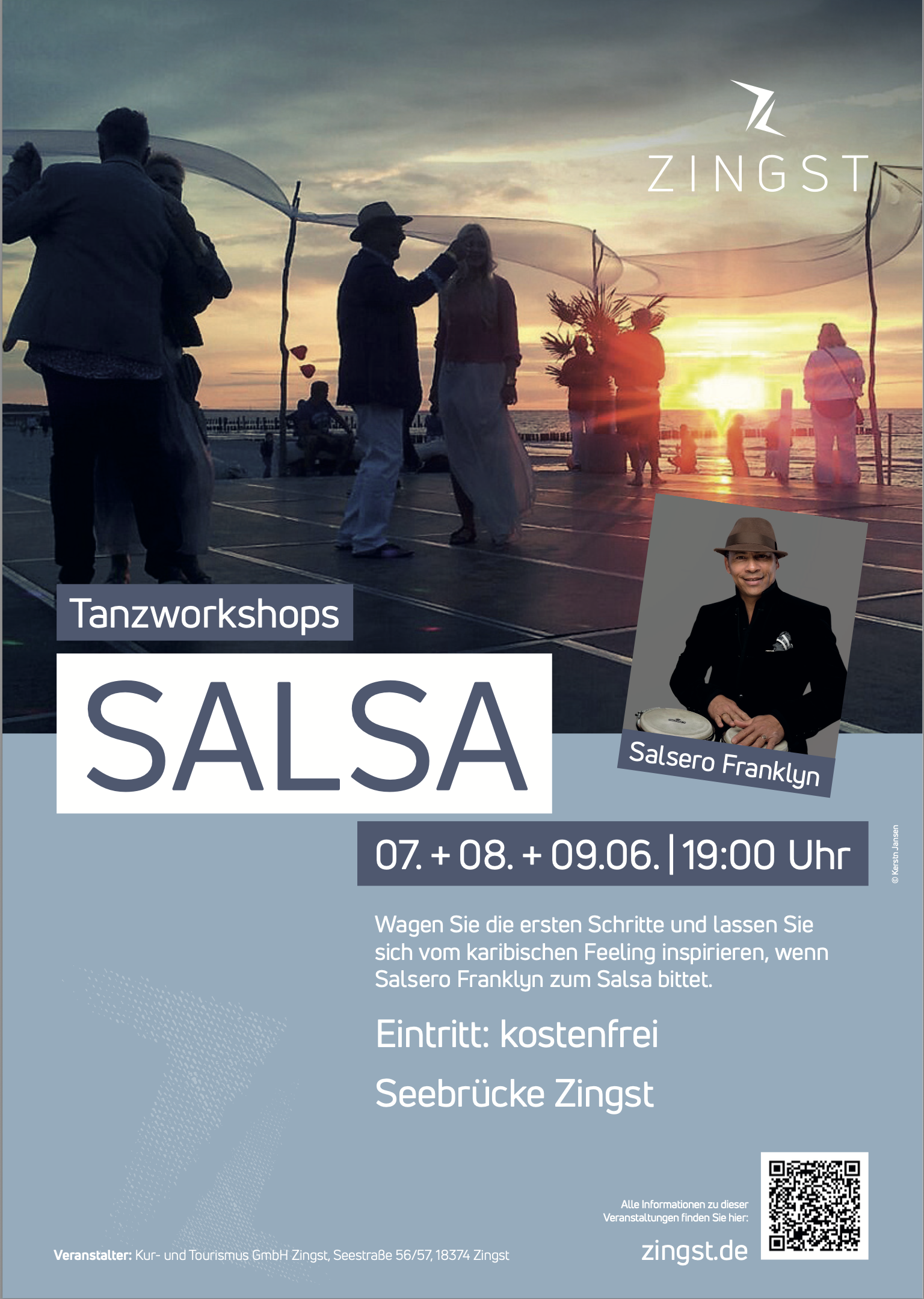 Blogeintrag: Zingst: Pfingstprogramm vom Samstag, 07.06. – Montag, 09.06.2025 am Strand: Tanzen, Tanzworkshop, Jazz Konzert, Piratenfest u.v.m.